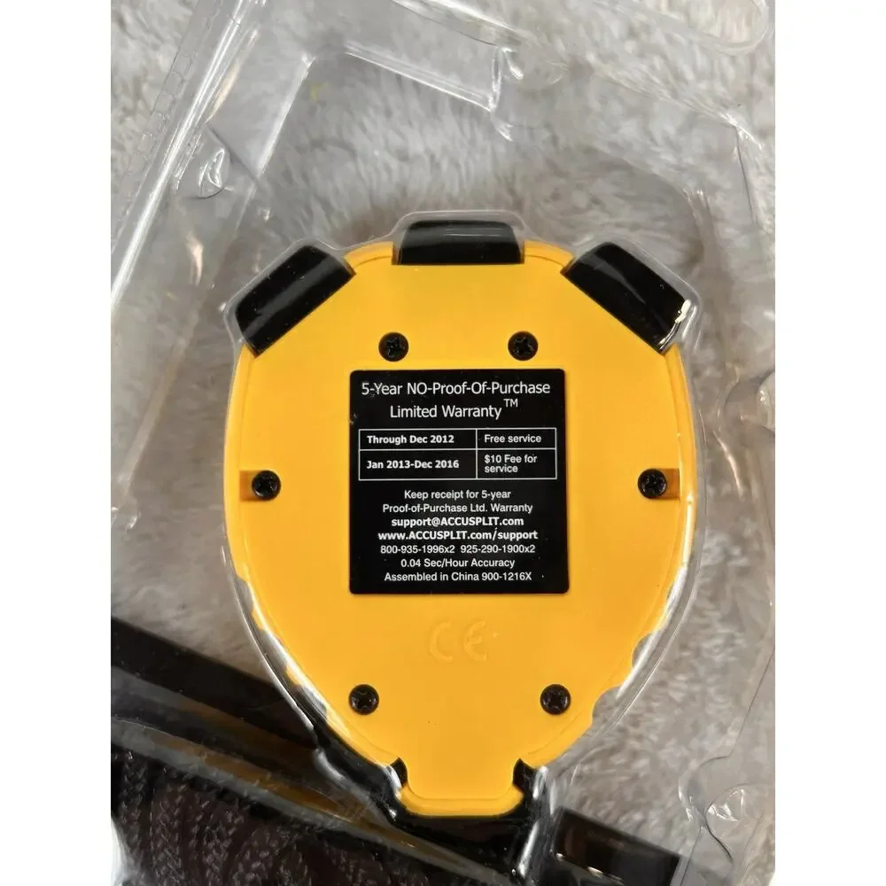 ACCUSPLIT AX725 PRO MEMORY (16) Dual Line Stopwatch (Yellow)